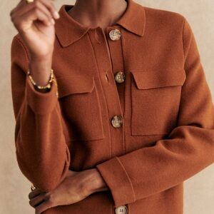 Sézane Betty Cardigan- hazelnut- size medium